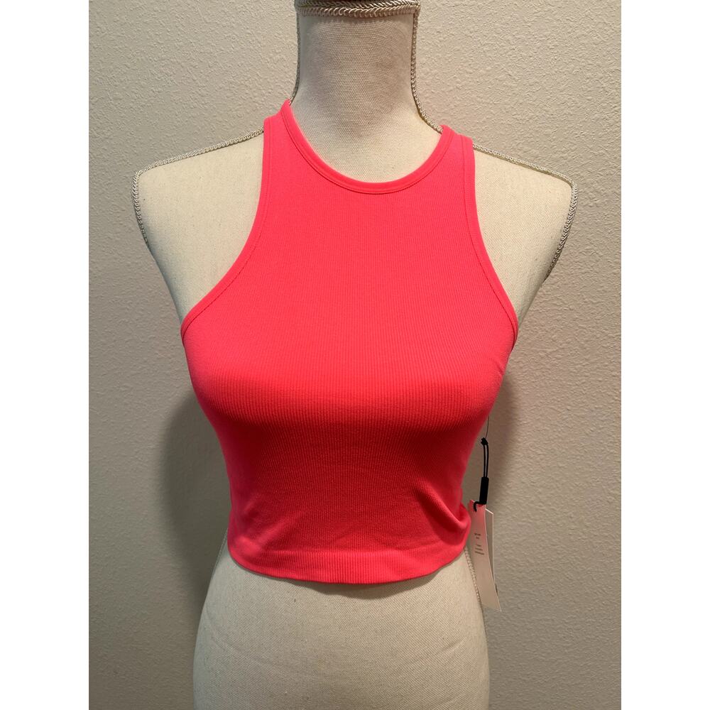 Calvin Klein Performance Womens Active Ribbed Crop Top Hot Pink Small New B11